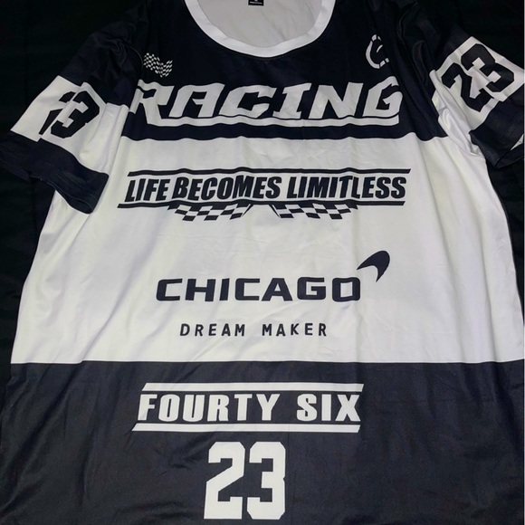 “Life becomes limitless “ tshirt men/ racing style t shirt, XL - Picture 3 of 3